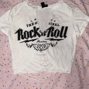 Windsor White Rock & Roll Crop Top